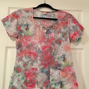 Scrub top by Barco size small